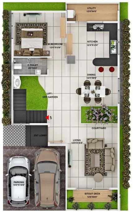 GF Built Area: 1130 SQ.FT